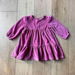 Mini Boden Pink Velvet Dress
